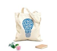 AILOONG Bolsa de compras reutilizable Tela de 340g/m² de grosor gran idea solución creativa imaginación inspiración perspicacia Eslogan personalizable