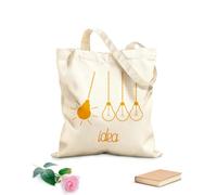 AILOONG Bolsa de compras reutilizable Tela de 340g/m² de grosor Idea divertida de bombillas para oficina en Instagram Eslogan personalizable
