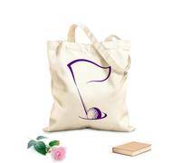AILOONG Bolsa de compras reutilizable Tela de 340g/m² de grosor Jugando al golf emblema bandera bola hoyo Eslogan personalizable