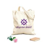 AILOONG Bolsa de compras reutilizable Tela de 340g/m² de grosor La aventura en un barco con ruedas te espera en el mar al estilo náutico Eslogan personalizable