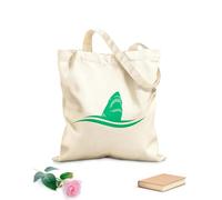 AILOONG Bolsa de compras reutilizable Tela de 340g/m² de grosor Tiburón Océano Mar Caída Pez Sombrero Ola Eslogan personalizable