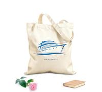 AILOONG Bolsa de compras reutilizable Tela de 340g/m² de grosor Yate de lujo Paseos en barco sobre el agua Eslogan personalizable