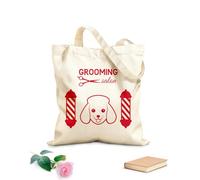 AILOONG Bolsa de compras reutilizable Tijeras para el cuidado de mascotas con logotipo de perro Tela de 340g/m² de grosor Eslogan personalizable