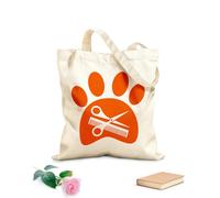 AILOONG Bolsa de compras reutilizable Tijeras para patas de peluquería canina para salón de belleza Tela de 340g/m² de grosor Eslogan personalizable