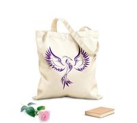 AILOONG Bolsa de lona Adorno abstracto de pájaro fénix de fantasía Tela de 340g/m² de grosor Sustituye a la mochila escolar