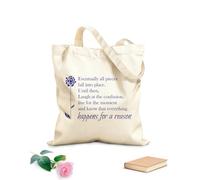 AILOONG Bolsa de lona Al final, todo encajará. Hasta entonces, ríete de la confusión, vive el momento y ten presente que todo sucede por una razón. Tela de 340g/m² de grosor Bolsa para dibujar