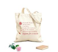 AILOONG Bolsa de lona Al final, todo encajará. Hasta entonces, ríete de la confusión, vive el momento y ten presente que todo sucede por una razón. Tela de 340g/m² de grosor Bolsa para dibujar