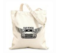 AILOONG Bolsa de lona Alquiler de coches Auto With Wings Drive Salon Tela de 12 oz de grosor Sustituye a la mochila escolar 35x40cm Grande