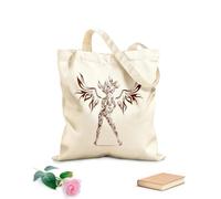 AILOONG Bolsa de lona Ángel Chica Mujer Diablo Llamas Belleza Tela de 340g/m² de grosor Bolsa para dibujar