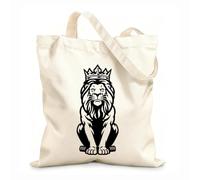 AILOONG Bolsa de lona Animal de la jungla Rey León Depredador Tela de 12 oz de grosor Bolsa para dibujar 25x30cm Pequeño