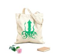 AILOONG Bolsa de lona Animal marino Calamar gigante Tentáculos Marino Tela de 340g/m² de grosor Bolsa para dibujar