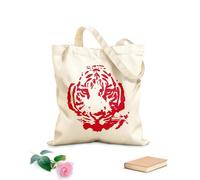 AILOONG Bolsa de lona Animal tribal de abstracción de depredador de cabeza de tigre Tela de 340g/m² de grosor Bolsa para dibujar