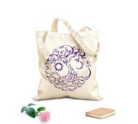 AILOONG Bolsa de lona Árbol de la vida Símbolo celta Luna Sol Día Noche Vivir Tela de 340g/m² de grosor Sustituye a la mochila escolar
