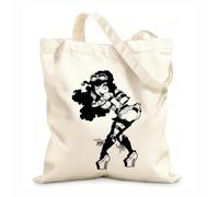 AILOONG Bolsa de lona Atractiva chica Steampunk con cohete Tela de 12 oz de grosor Sustituye a la mochila escolar 25x30cm Pequeño