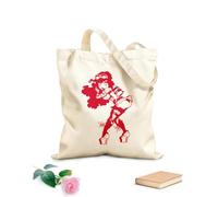 AILOONG Bolsa de lona Atractiva chica Steampunk con cohete Tela de 340g/m² de grosor Sustituye a la mochila escolar