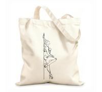 AILOONG Bolsa de lona Atractivo del striptease de Pole Dance para mujeres Tela de 12 oz de grosor Sustituye a la mochila escolar 31x36cm Mediano
