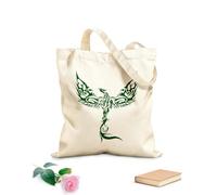 AILOONG Bolsa de lona Ave Fénix de Fantasía Bestia Fantástica Horquillas de Llama Viviente Tela de 340g/m² de grosor Sustituye a la mochila escolar