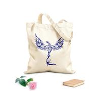 AILOONG Bolsa de lona Ave Fénix de Fantasía Bestia Fantástica Horquillas de Llama Viviente Tela de 340g/m² de grosor Sustituye a la mochila escolar