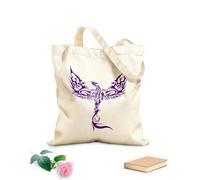 AILOONG Bolsa de lona Ave Fénix de Fantasía Bestia Fantástica Horquillas de Llama Viviente Tela de 340g/m² de grosor Sustituye a la mochila escolar