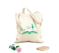 AILOONG Bolsa de lona Bailarina de ballet Bailarina Cuento de hadas Biblioteca de libros abiertos Librería Chicas Tela de 340g/m² de grosor Bolsa para dibujar
