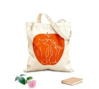 AILOONG Bolsa de lona Biblia de Apple Adán y Eva Paraíso Amor Tela de 340g/m² de grosor Sustituye a la mochila escolar
