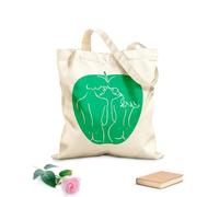 AILOONG Bolsa de lona Biblia de Apple Adán y Eva Paraíso Amor Tela de 340g/m² de grosor Sustituye a la mochila escolar