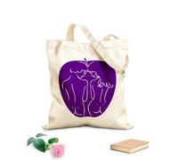AILOONG Bolsa de lona Biblia de Apple Adán y Eva Paraíso Amor Tela de 340g/m² de grosor Sustituye a la mochila escolar