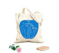 AILOONG Bolsa de lona Biblia de Apple Adán y Eva Paraíso Amor Tela de 340g/m² de grosor Sustituye a la mochila escolar