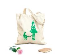 AILOONG Bolsa de lona Bruja Gato Mascota Animal Halloween Brujería Tela de 340g/m² de grosor Bolsa para dibujar
