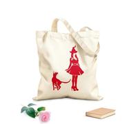 AILOONG Bolsa de lona Bruja Gato Mascota Animal Halloween Brujería Tela de 340g/m² de grosor Bolsa para dibujar
