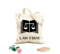 AILOONG Bolsa de lona Bufete de abogados Oficina Abogado Escalas Libro Justicia Tela de 12 oz de grosor Sustituye a la mochila escolar 25x30cm Pequeño