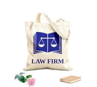 AILOONG Bolsa de lona Bufete de abogados Oficina Abogado Escalas Libro Justicia Tela de 340g/m² de grosor Sustituye a la mochila escolar