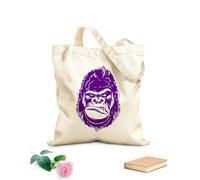 AILOONG Bolsa de lona Cabeza de mono del zoológico depredador animal de primacía Tela de 340g/m² de grosor Bolsa para dibujar