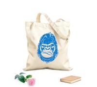 AILOONG Bolsa de lona Cabeza de mono del zoológico depredador animal de primacía Tela de 340g/m² de grosor Bolsa para dibujar