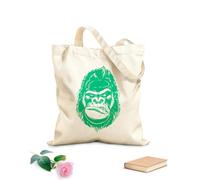 AILOONG Bolsa de lona Cabeza de mono del zoológico depredador animal de primacía Tela de 340g/m² de grosor Bolsa para dibujar