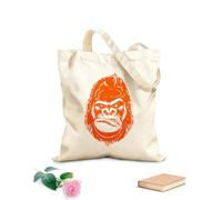 AILOONG Bolsa de lona Cabeza de mono del zoológico depredador animal de primacía Tela de 340g/m² de grosor Bolsa para dibujar