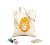 AILOONG Bolsa de lona Cabeza de mono del zoológico depredador animal de primacía Tela de 340g/m² de grosor Bolsa para dibujar