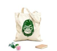 AILOONG Bolsa de lona Cabeza de mono del zoológico depredador animal de primacía Tela de 340g/m² de grosor Bolsa para dibujar