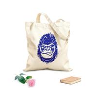 AILOONG Bolsa de lona Cabeza de mono del zoológico depredador animal de primacía Tela de 340g/m² de grosor Bolsa para dibujar