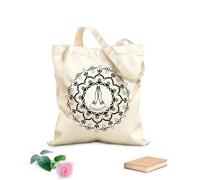 AILOONG Bolsa de lona Centro de Yoga Namaste Mandala Meditación Tela de 12 oz de grosor Sustituye a la mochila escolar 35x40cm Grande