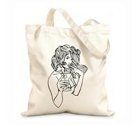 AILOONG Bolsa de lona Chica atractiva bebiendo cóctel en copa de martini Tela de 12 oz de grosor Sustituye a la mochila escolar 25x30cm Pequeño