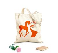 AILOONG Bolsa de lona Ciervo y niña princesa animal de cuento de hadas Tela de 340g/m² de grosor Bolsa para dibujar