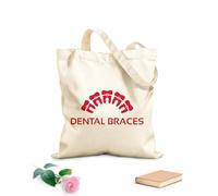 AILOONG Bolsa de lona Clínica de cuidado dental con dientes sanos, dentista g Tela de 340g/m² de grosor Sustituye a la mochila escolar