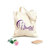 AILOONG Bolsa de lona Clínica Dental Dientes Sanos Tela de 340g/m² de grosor Sustituye a la mochila escolar