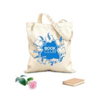AILOONG Bolsa de lona Club de lectura de Book Guill de edición vintage Tela de 340g/m² de grosor Sustituye a la mochila escolar