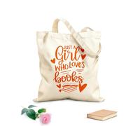 AILOONG Bolsa de lona Club de lectura de Loves Books Quote Words Tela de 340g/m² de grosor Sustituye a la mochila escolar