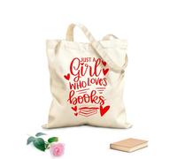 AILOONG Bolsa de lona Club de lectura de Loves Books Quote Words Tela de 340g/m² de grosor Sustituye a la mochila escolar