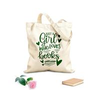 AILOONG Bolsa de lona Club de lectura de Loves Books Quote Words Tela de 340g/m² de grosor Sustituye a la mochila escolar