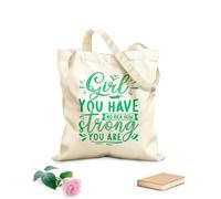 AILOONG Bolsa de lona con fondo reforzado Chica, no tienes idea de lo fuerte que eres. Tela de 340g/m² de grosor Se usa como bolsa de regalo
