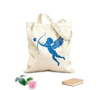 AILOONG Bolsa de lona con fondo reforzado Cuatro ángeles cupidos con arco y flecha Tela de 340g/m² de grosor Se usa como bolsa de regalo